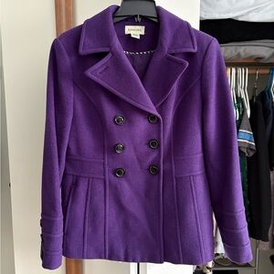 St. John’s Bay Women's Purple Wool Peacoat Medium